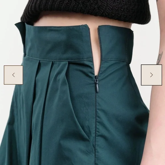 Rachel Comey Coxsone Pant Dark Juniper Green Organic Cotton Wide Leg Size 4 - Picture 8 of 12